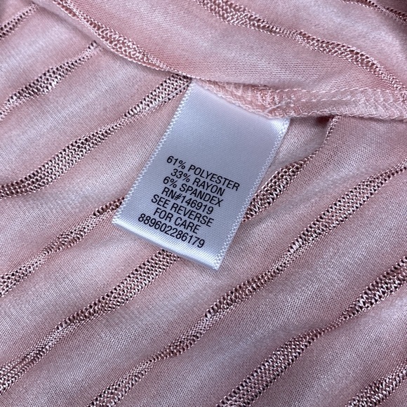 Candie’s Pink Striped Knotted Short Sleeve - Picture 6 of 6